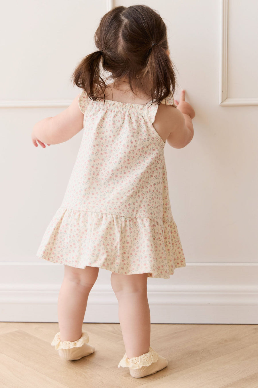 Organic Cotton Nelly Dress - Posy Garden Pink Childrens Dress from Jamie Kay Australia