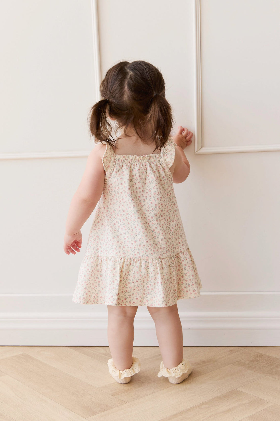 Organic Cotton Nelly Dress - Posy Garden Pink Childrens Dress from Jamie Kay Australia