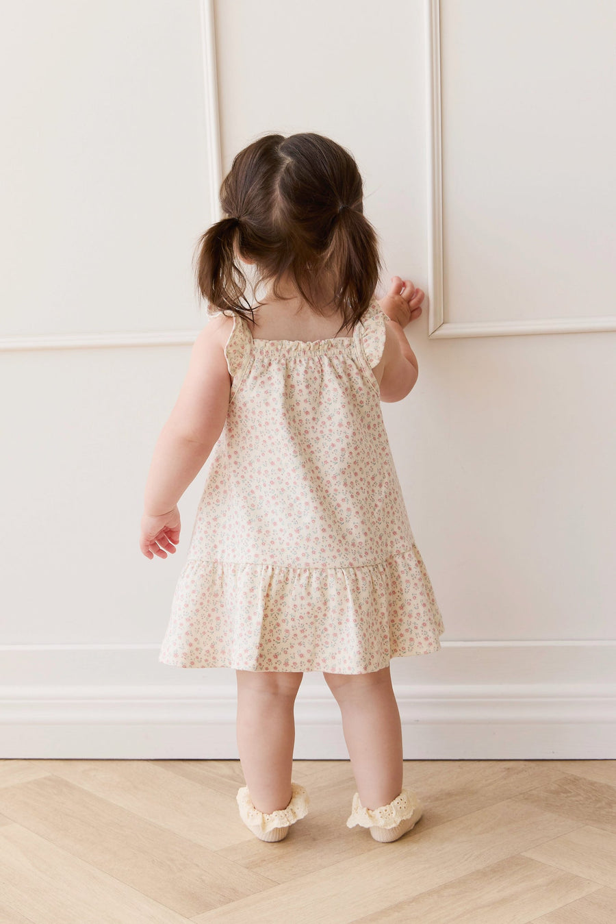 Organic Cotton Nelly Dress - Posy Garden Pink Childrens Dress from Jamie Kay Australia