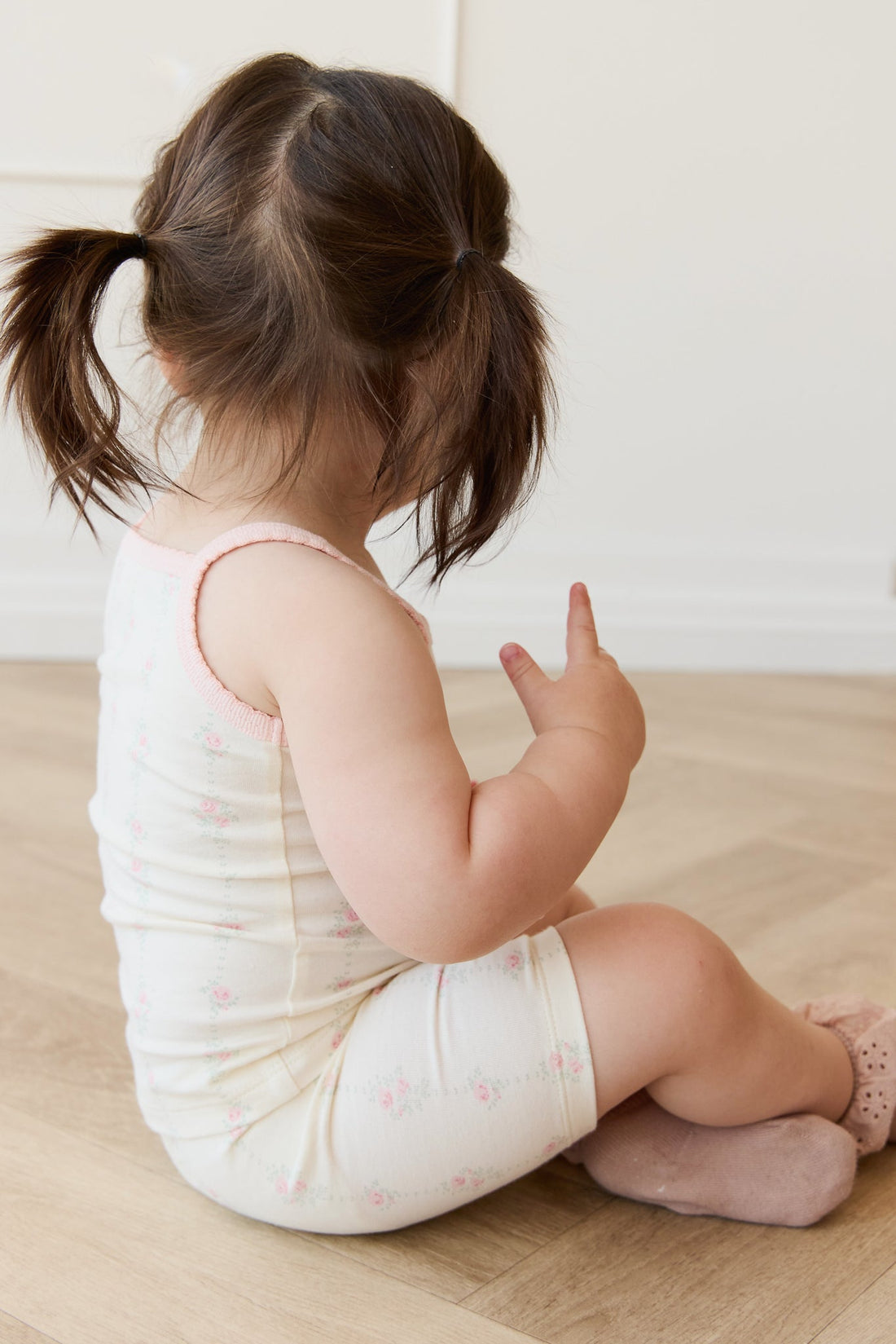 Organic Cotton Jolie Singlet Pyjama Set - Rose Trail Childrens Pyjama from Jamie Kay Australia