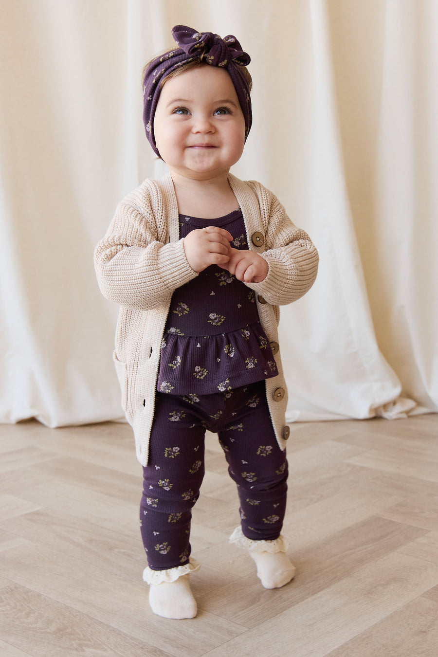Siena Cardigan - Oatmeal Marle Childrens Cardigan from Jamie Kay Australia