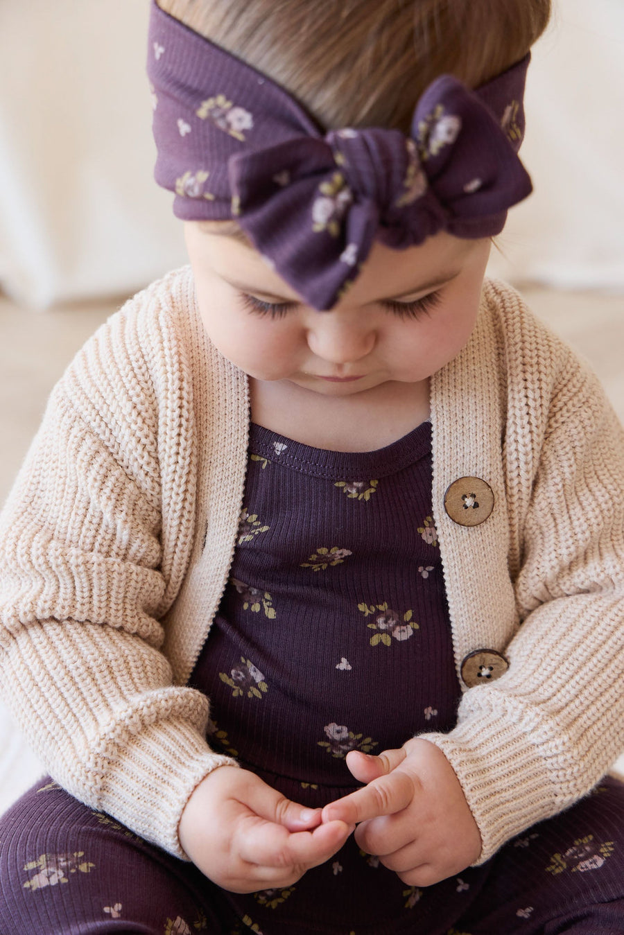 Siena Cardigan - Oatmeal Marle Childrens Cardigan from Jamie Kay Australia