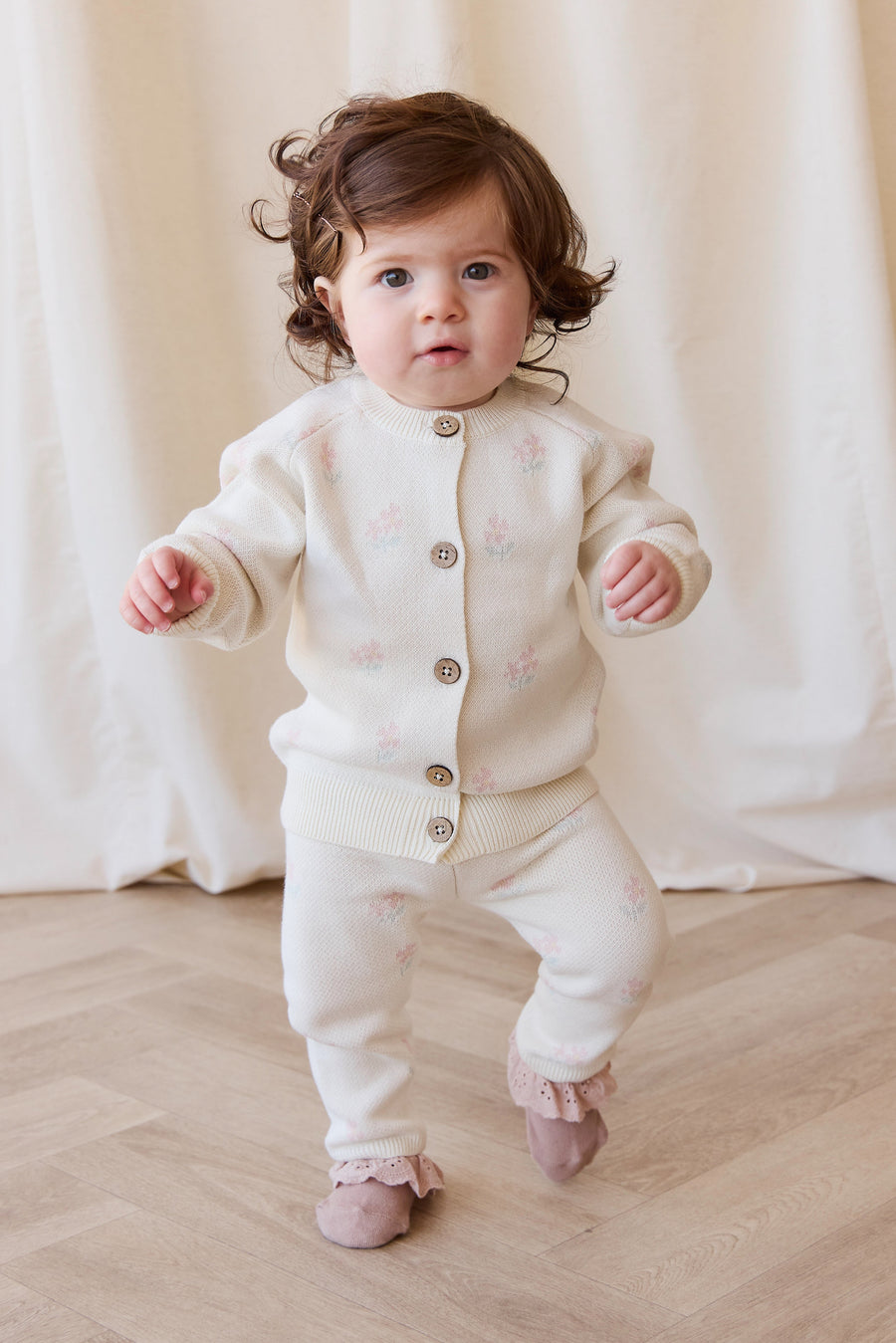 Meadow Cardigan - Larissa Egret Childrens Cardigan from Jamie Kay Australia