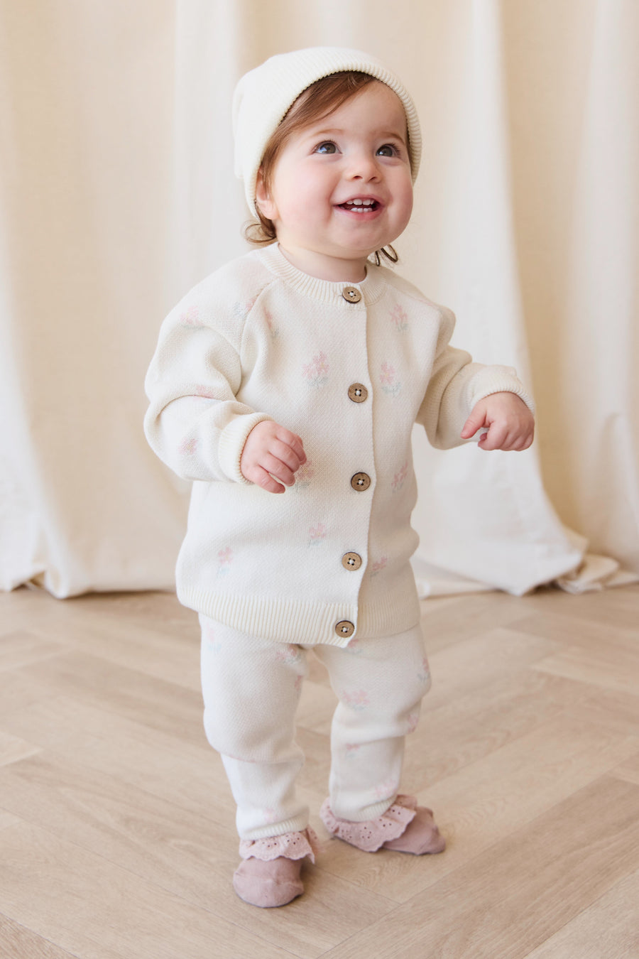 Meadow Cardigan - Larissa Egret Childrens Cardigan from Jamie Kay Australia