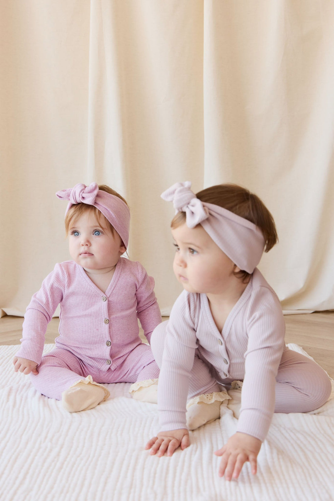 Organic Cotton Modal Cardigan - Orchid Marle Childrens Cardigan from Jamie Kay Australia