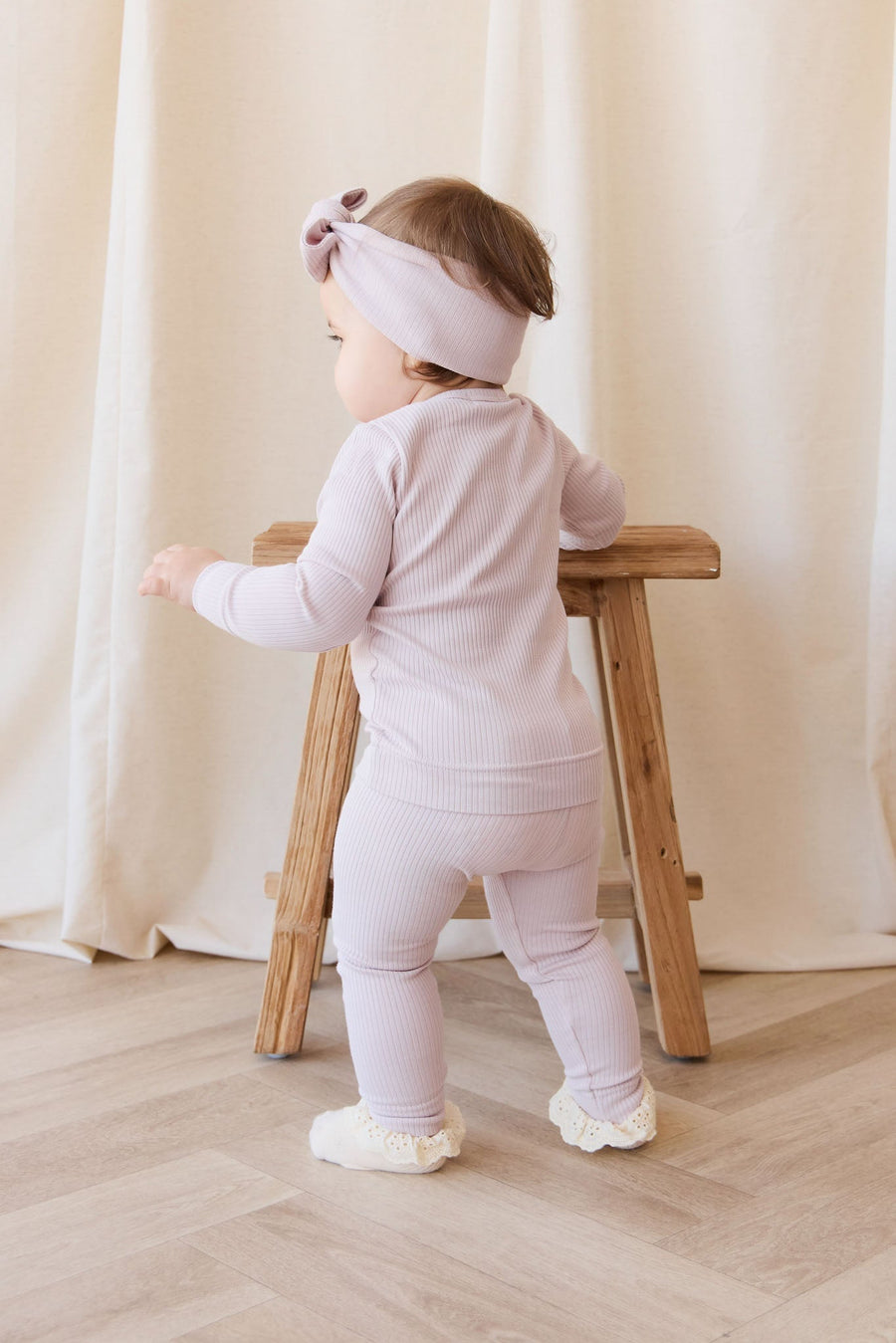 Organic Cotton Modal Cardigan - Violet Tint Childrens Cardigan from Jamie Kay Australia