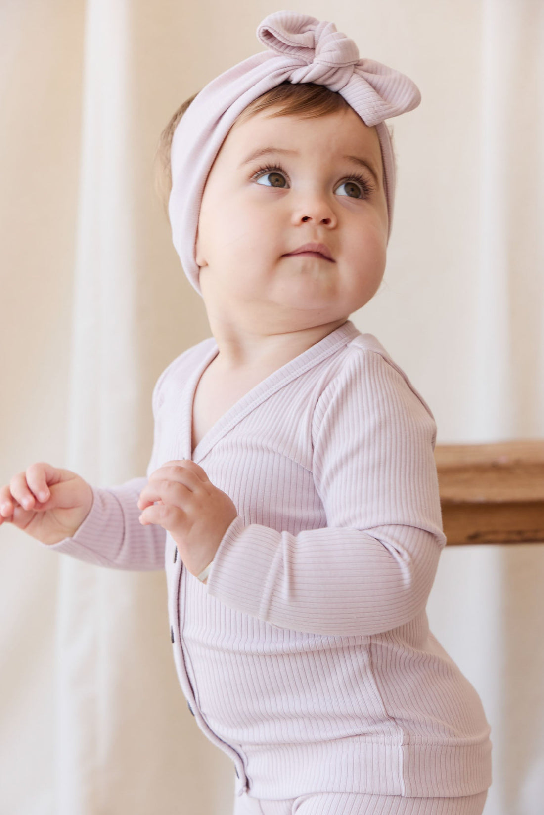 Organic Cotton Modal Cardigan - Violet Tint Childrens Cardigan from Jamie Kay Australia