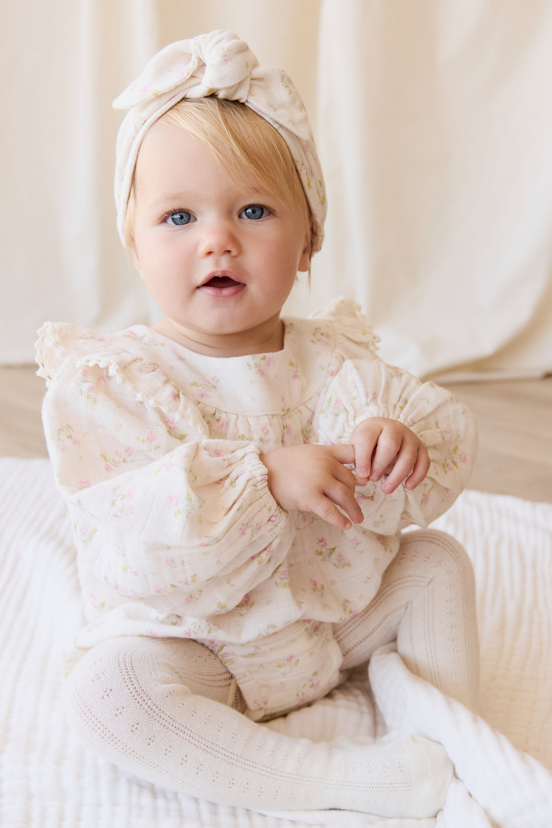 Organic Cotton Muslin Malia Playsuit - Emelia Pink Childrens Playsuit from Jamie Kay Australia