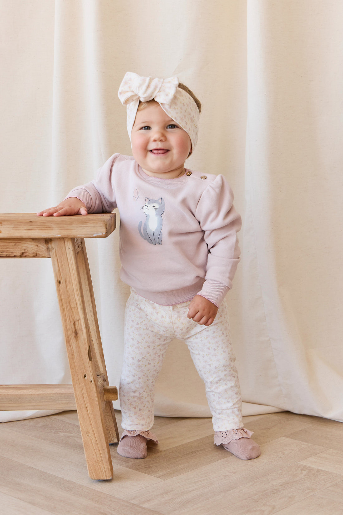 Organic Cotton Everyday Legging - Aries Mauve Childrens Legging from Jamie Kay Australia