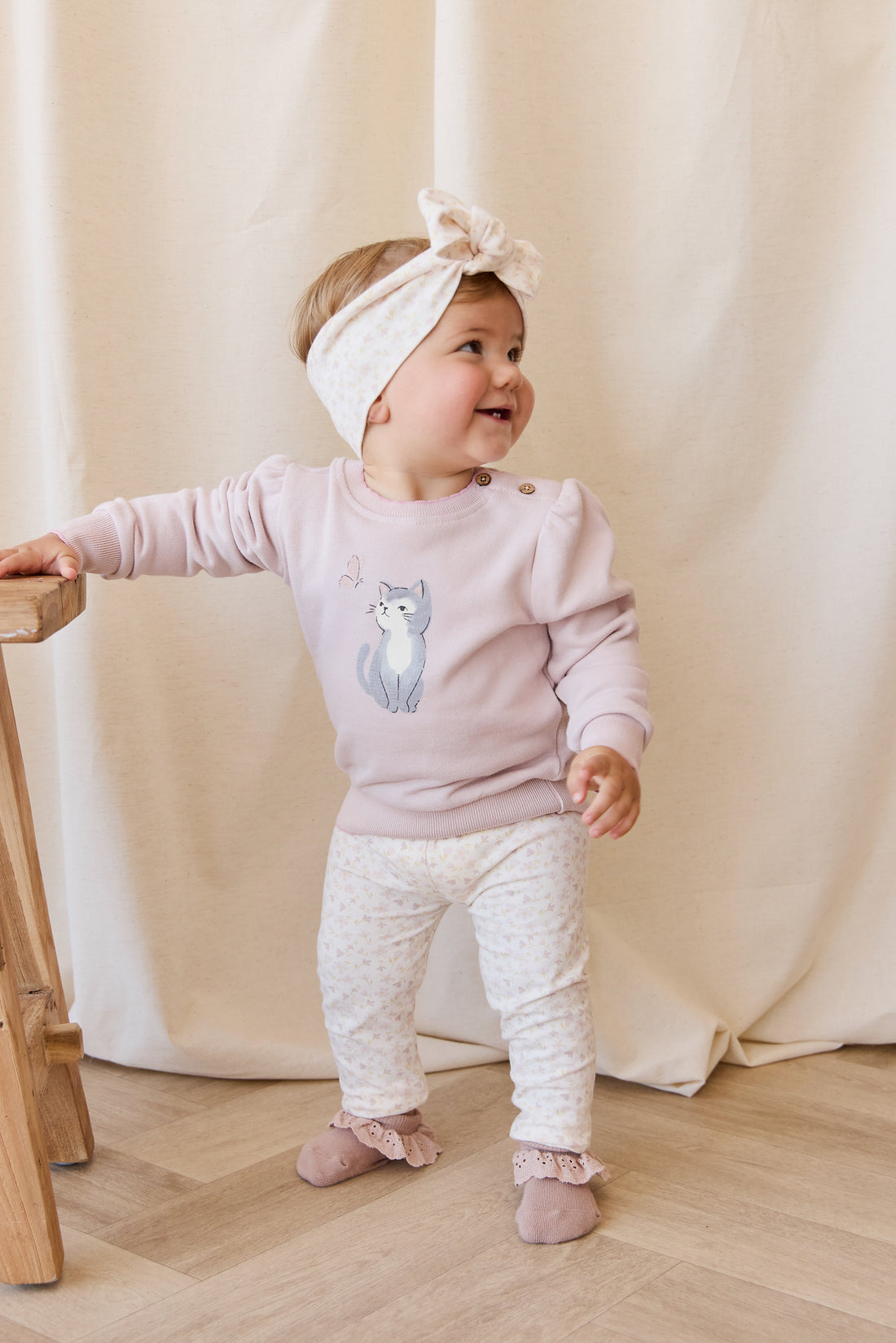 Organic Cotton Everyday Legging - Aries Mauve Childrens Legging from Jamie Kay Australia