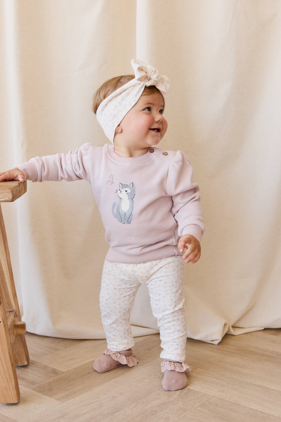 Organic Cotton Everyday Legging - Aries Mauve Childrens Legging from Jamie Kay Australia