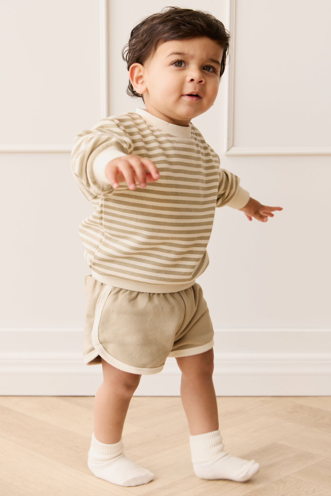 Organic Cotton Eric Short - Sandy Brown Childrens Short from Jamie Kay Australia