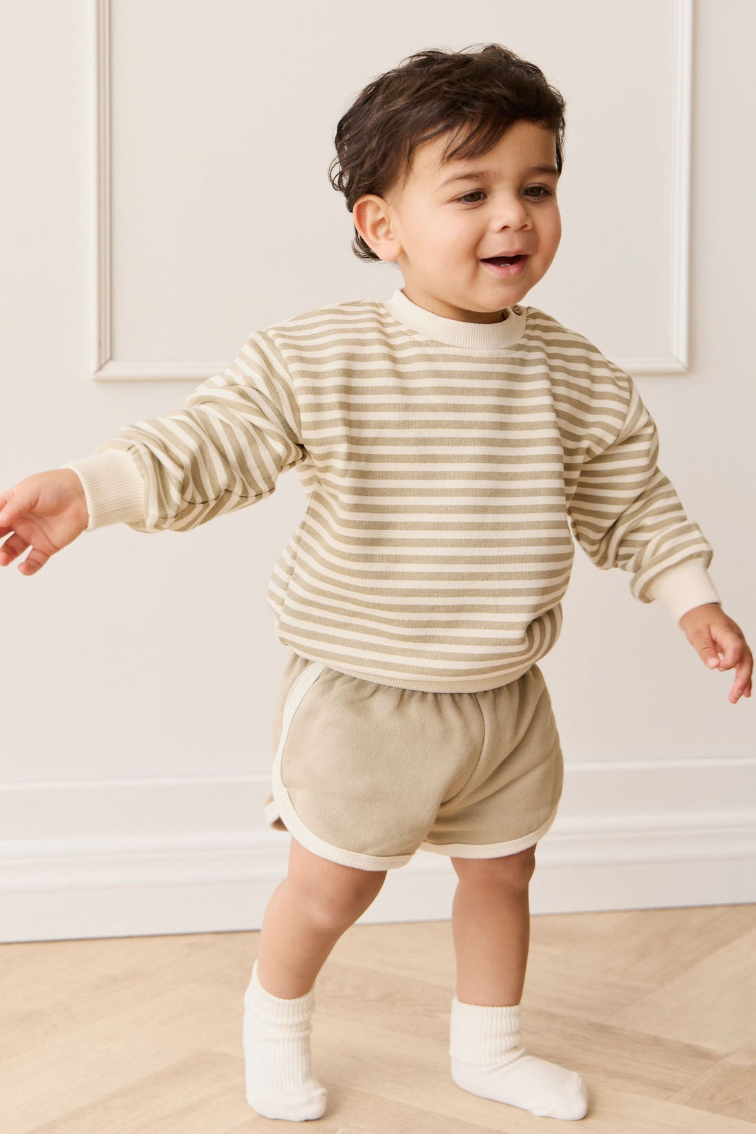 Organic Cotton Eric Short - Sandy Brown Childrens Short from Jamie Kay Australia