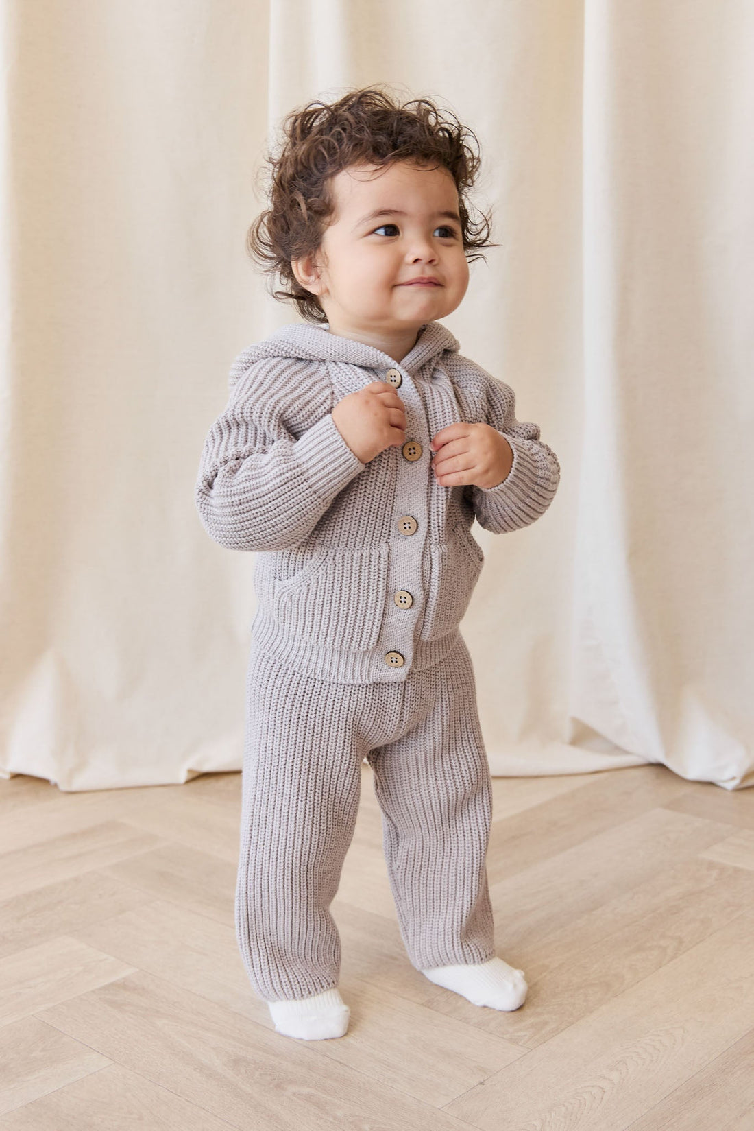 OG Morgan Knit Pant - Moleskin Marle Childrens Pant from Jamie Kay Australia