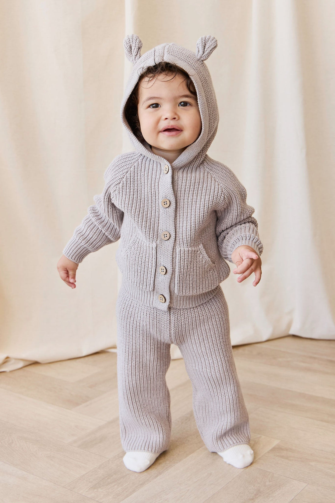 OG Morgan Knit Pant - Moleskin Marle Childrens Pant from Jamie Kay Australia