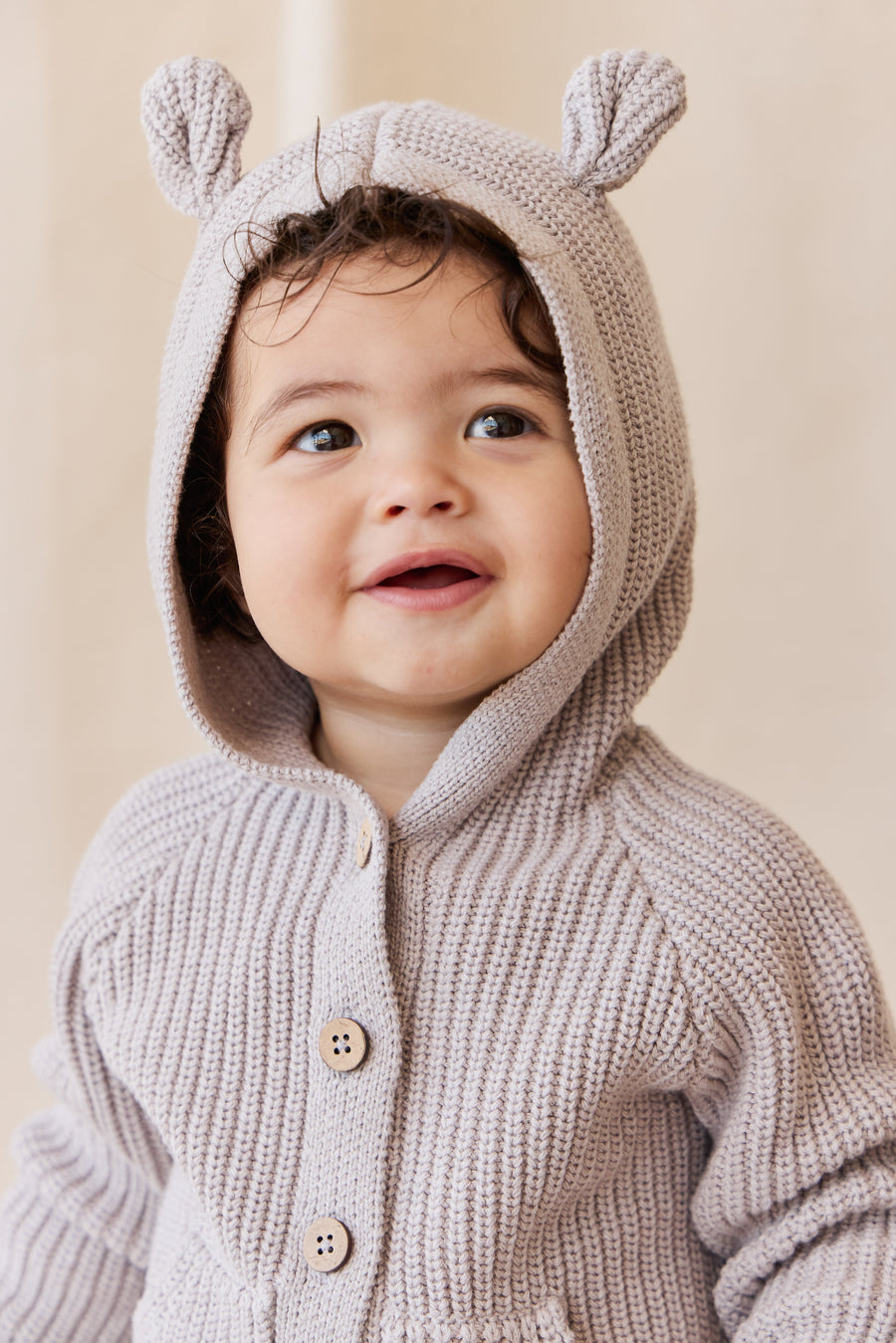 OG Bear Knit - Moleskin Marle Childrens Cardigan from Jamie Kay Australia