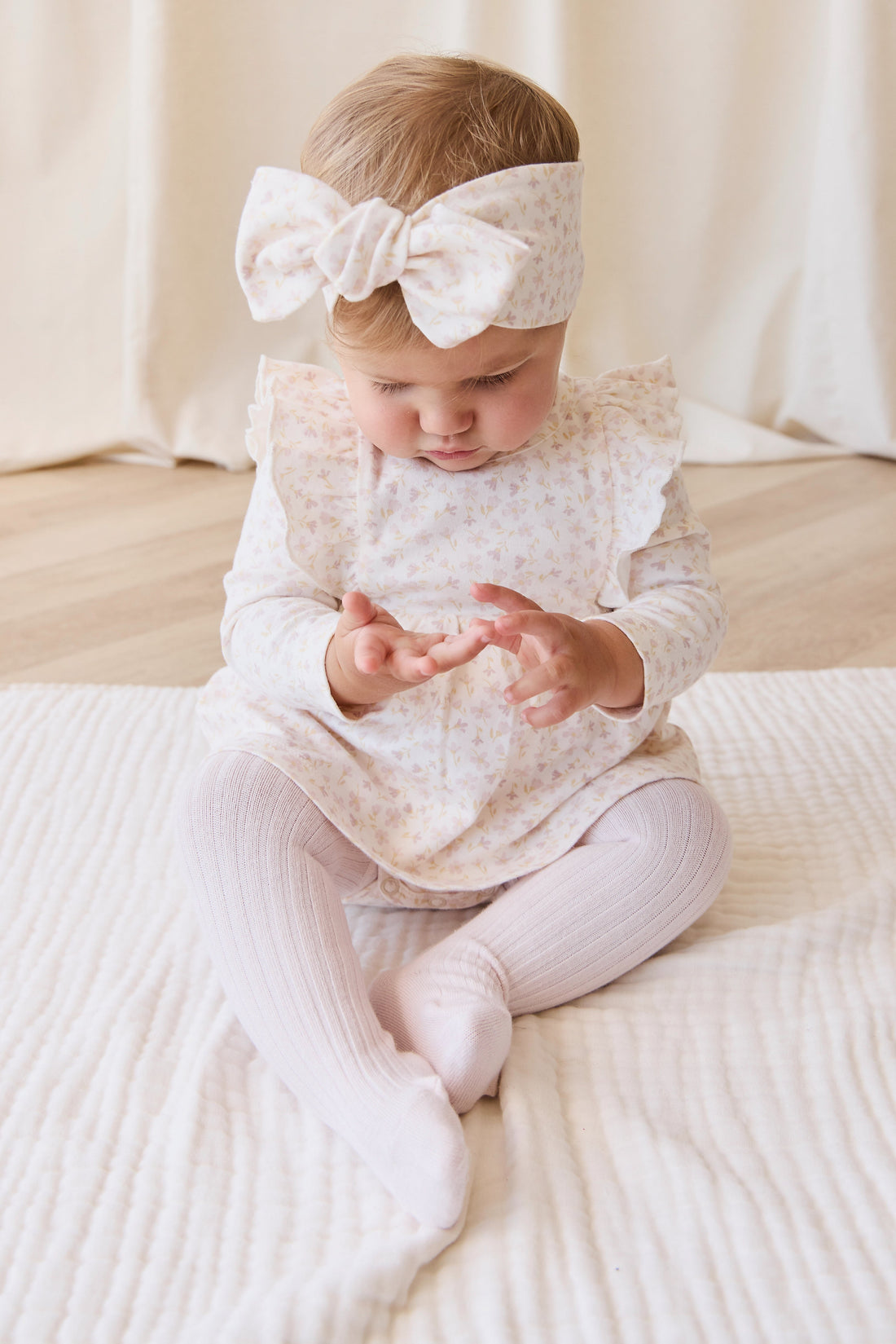 Organic Cotton Headband - Aries Mauve Childrens Headband from Jamie Kay Australia