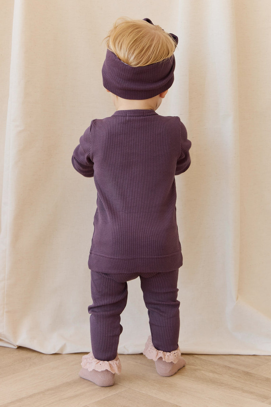 Organic Cotton Modal Cardigan - Blackberry Childrens Cardigan from Jamie Kay Australia