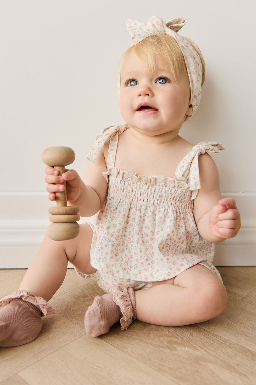 Organic Cotton Emmeline Top - Posy Garden Pink Childrens Top from Jamie Kay Australia