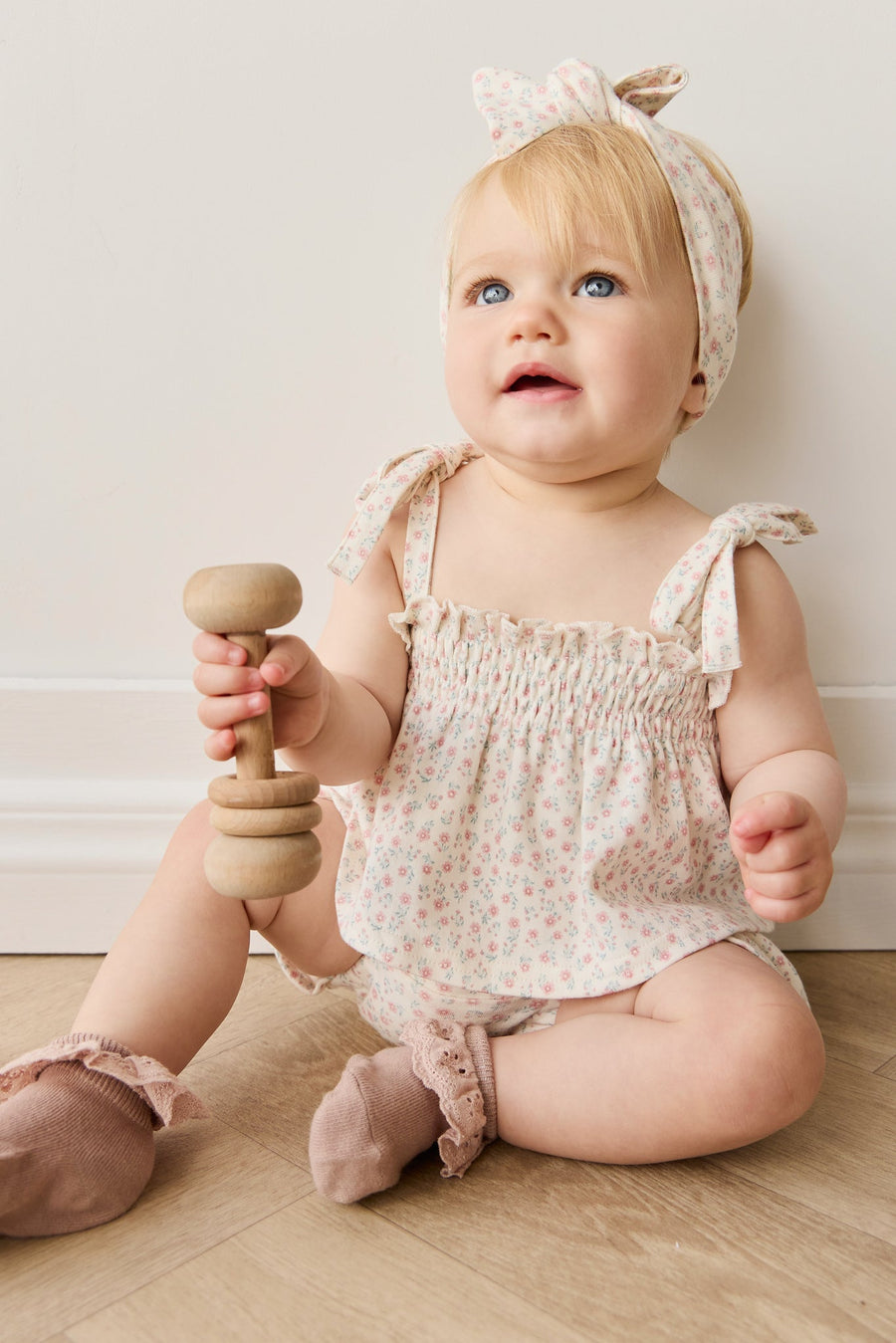 Organic Cotton Emmeline Top - Posy Garden Pink Childrens Top from Jamie Kay Australia