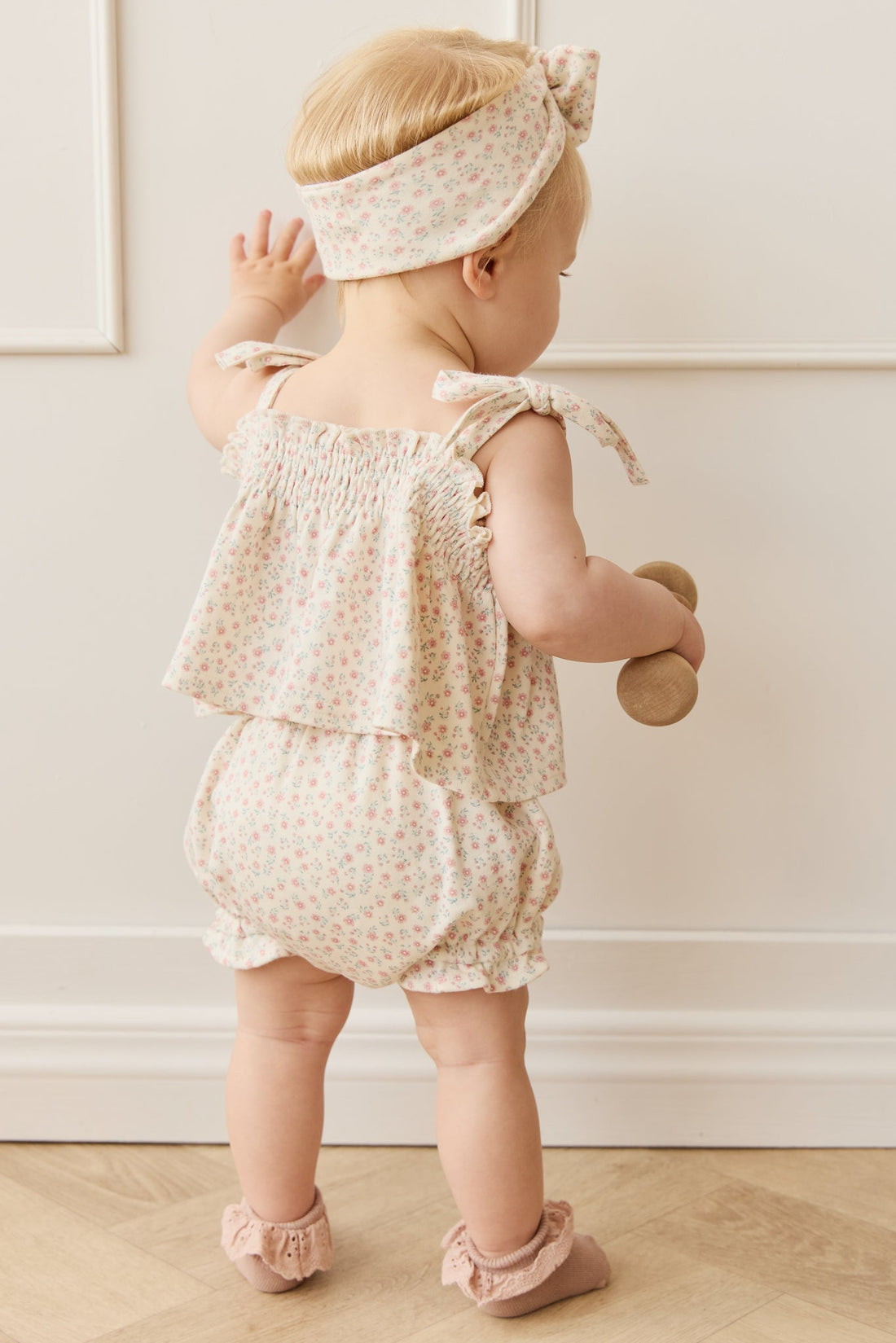 Organic Cotton Emmeline Top - Posy Garden Pink Childrens Top from Jamie Kay Australia