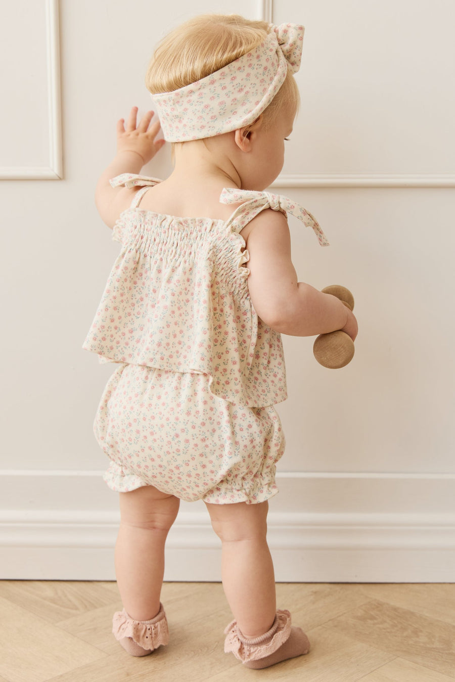 Organic Cotton Emmeline Top - Posy Garden Pink Childrens Top from Jamie Kay Australia