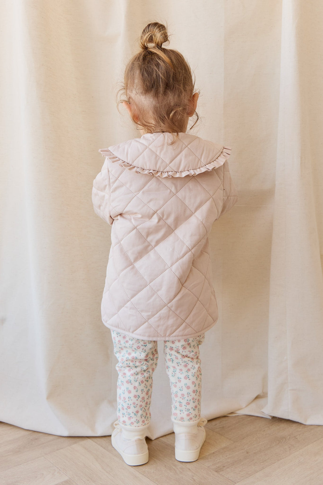 Organic Cotton Lilith Track Pant - Posy Garden Pink Childrens Pant from Jamie Kay Australia