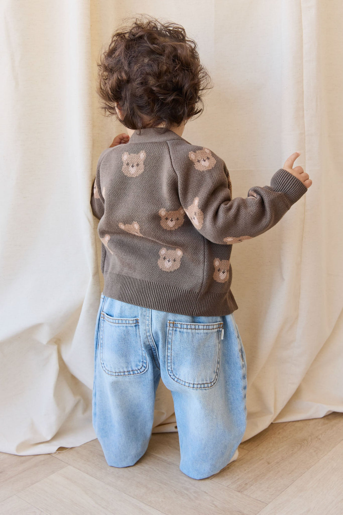 Samuel Cardigan - Bobbie Bear Canteen Childrens Cardigan from Jamie Kay Australia