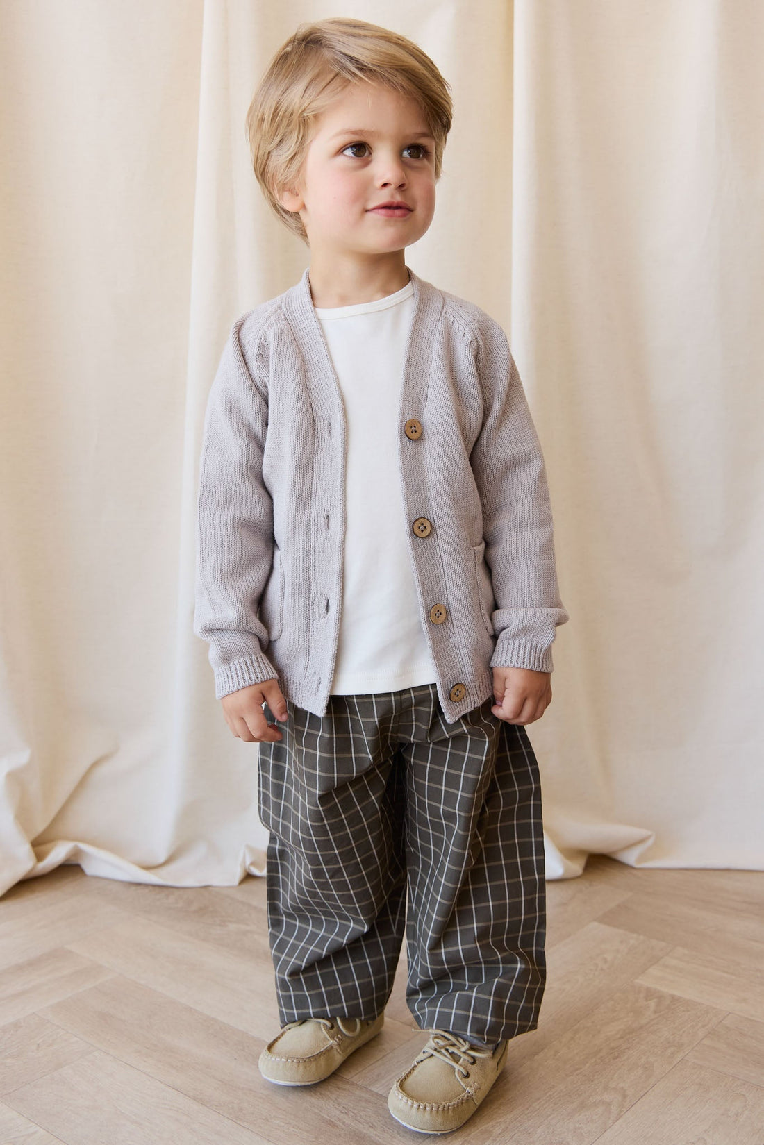 Franco Cardigan - Moleskin Marle Childrens Cardigan from Jamie Kay Australia