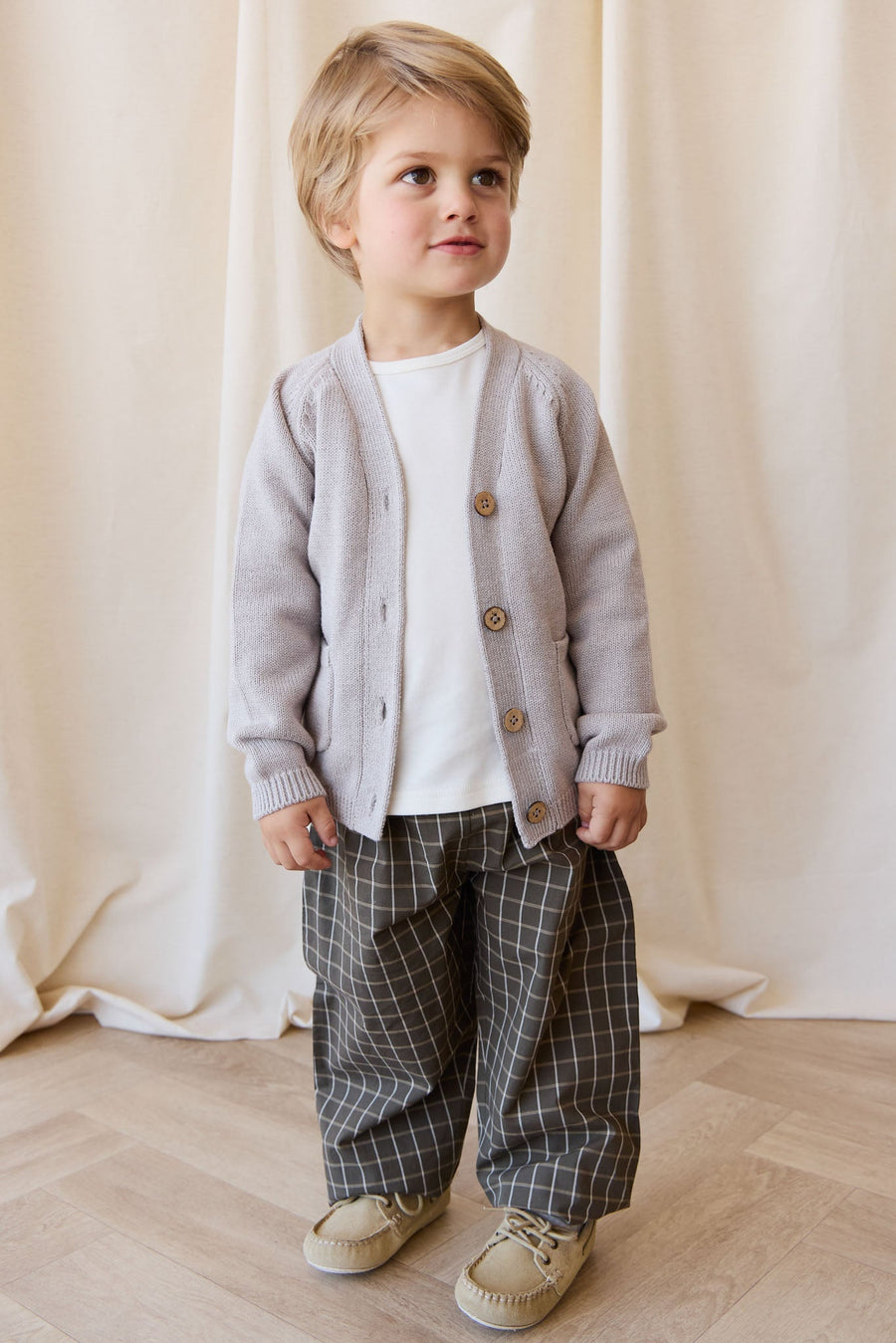 Franco Cardigan - Moleskin Marle Childrens Cardigan from Jamie Kay Australia
