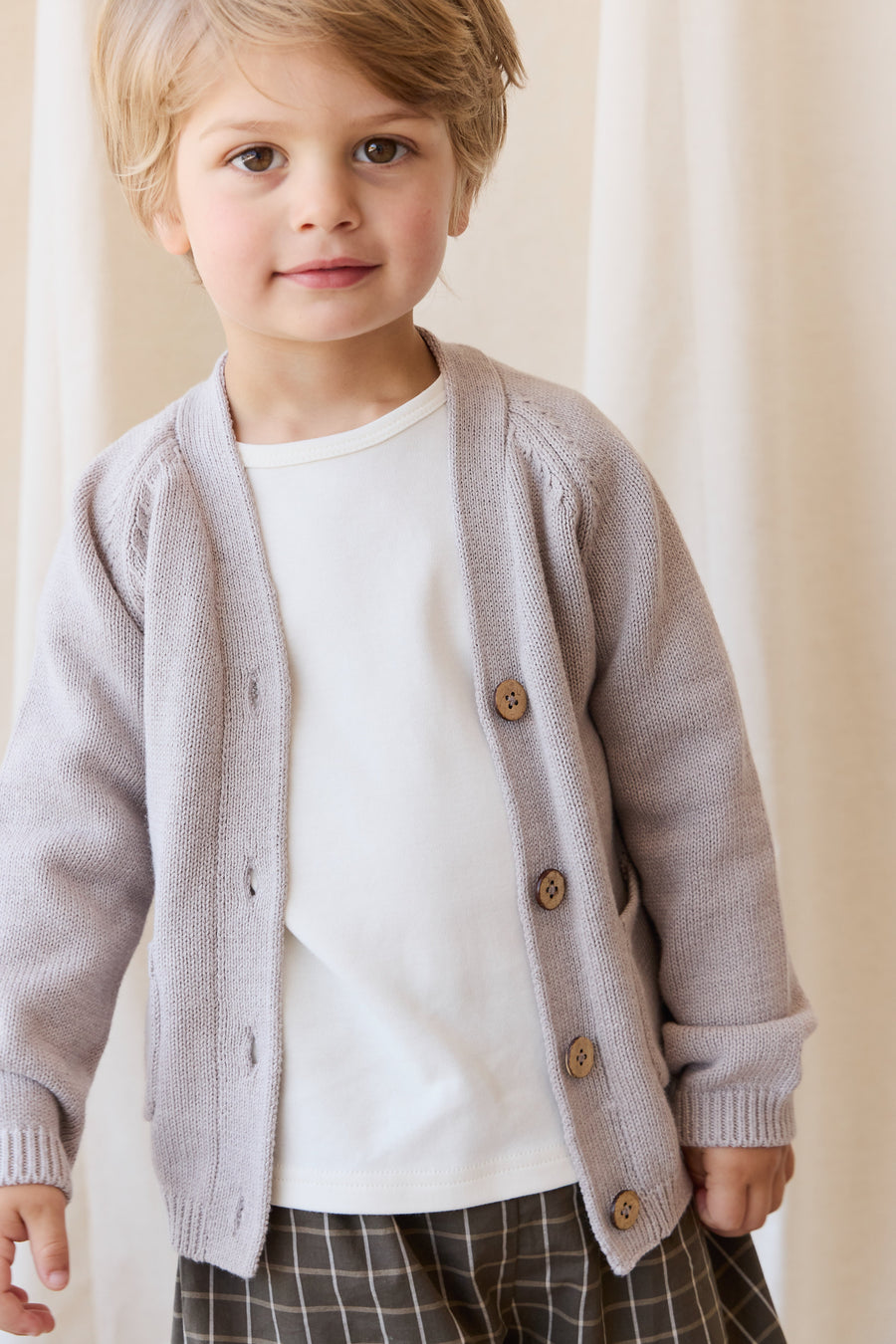 Franco Cardigan - Moleskin Marle Childrens Cardigan from Jamie Kay Australia