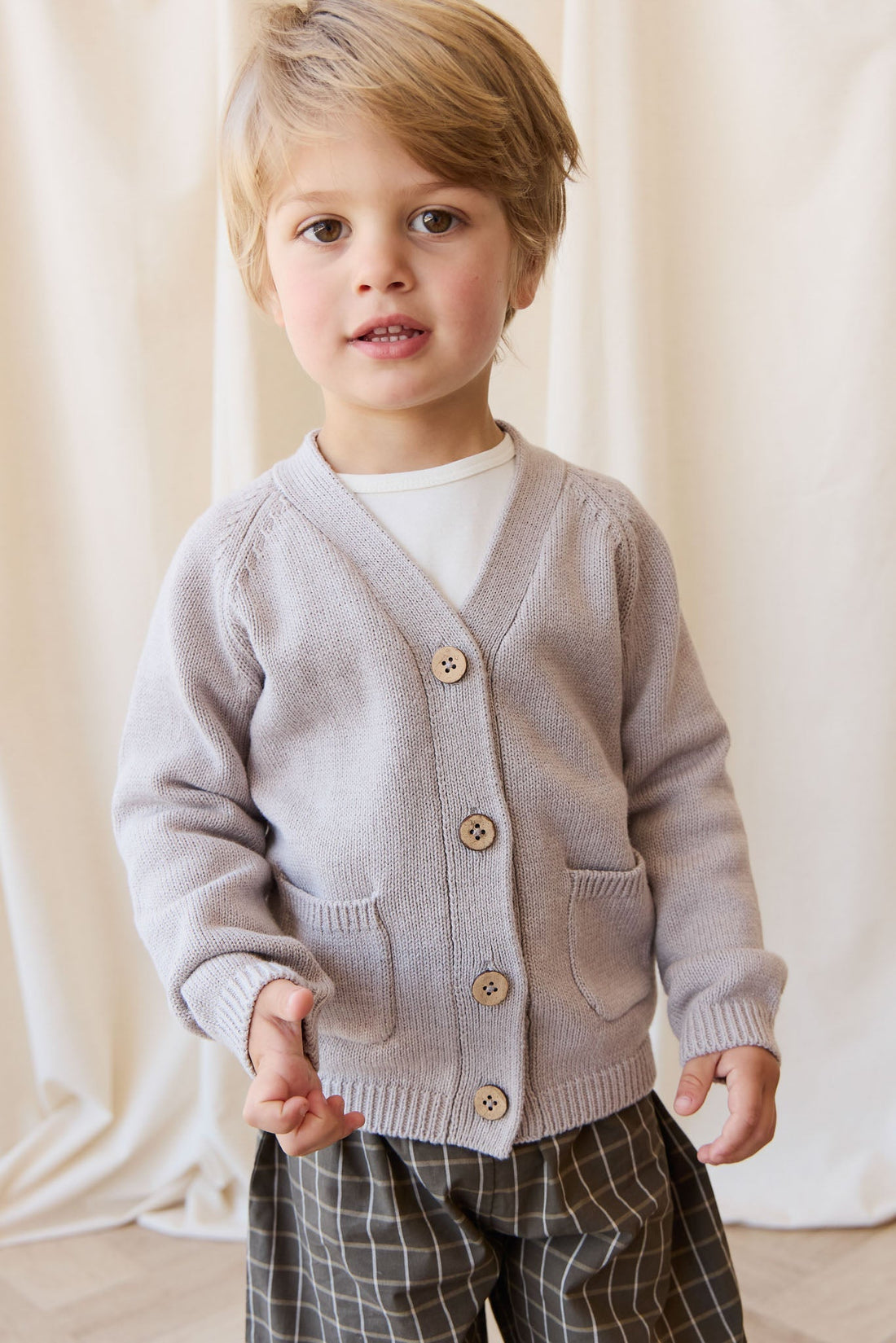 Franco Cardigan - Moleskin Marle Childrens Cardigan from Jamie Kay Australia