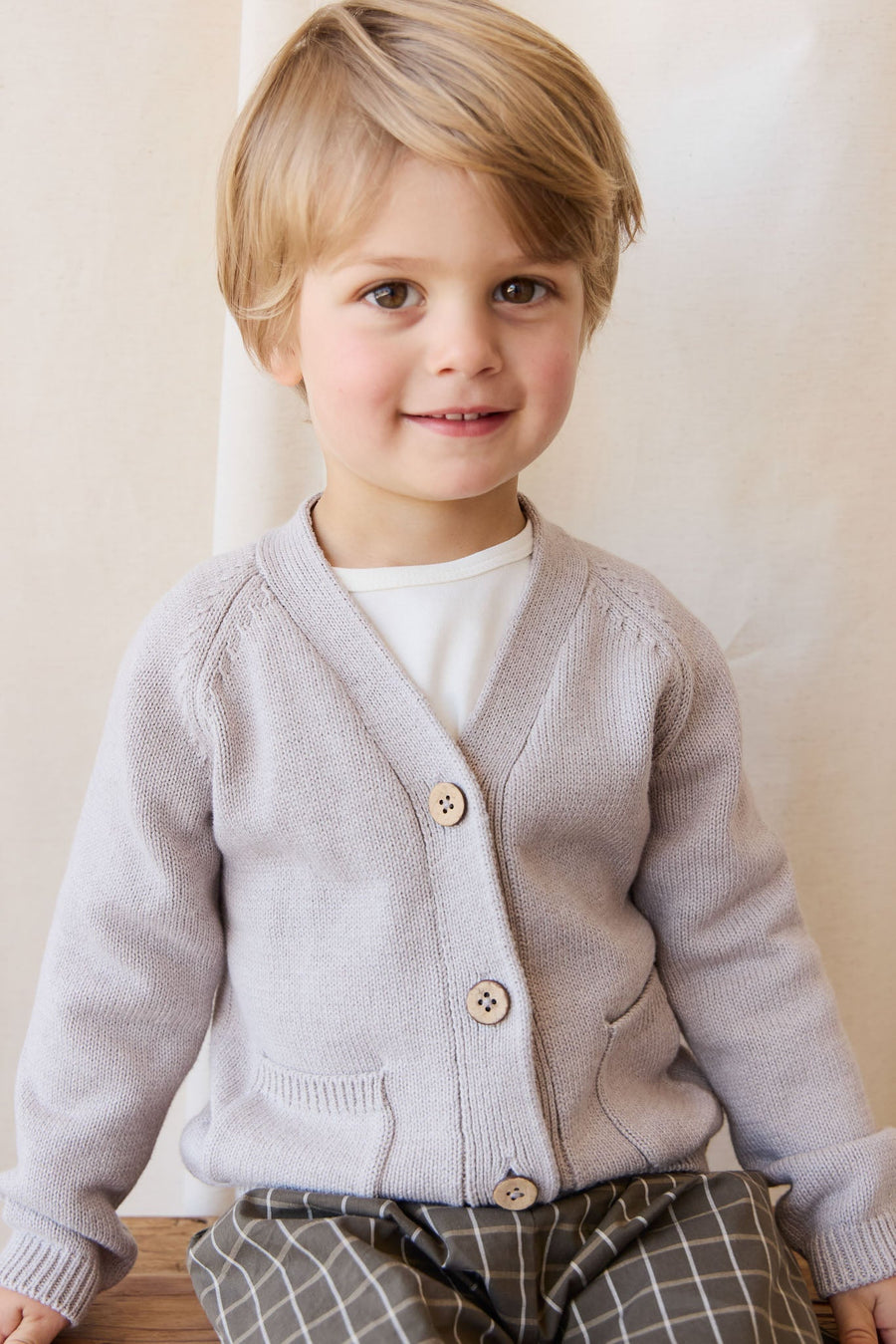 Franco Cardigan - Moleskin Marle Childrens Cardigan from Jamie Kay Australia
