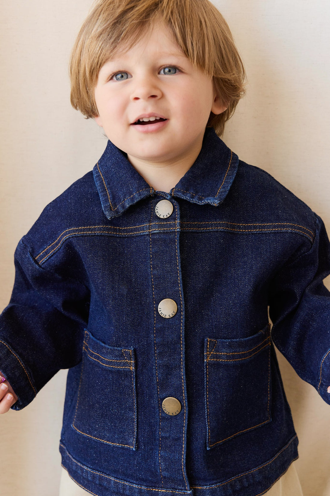 Marty Jacket - Mid Indigo Denim Childrens Pant from Jamie Kay Australia