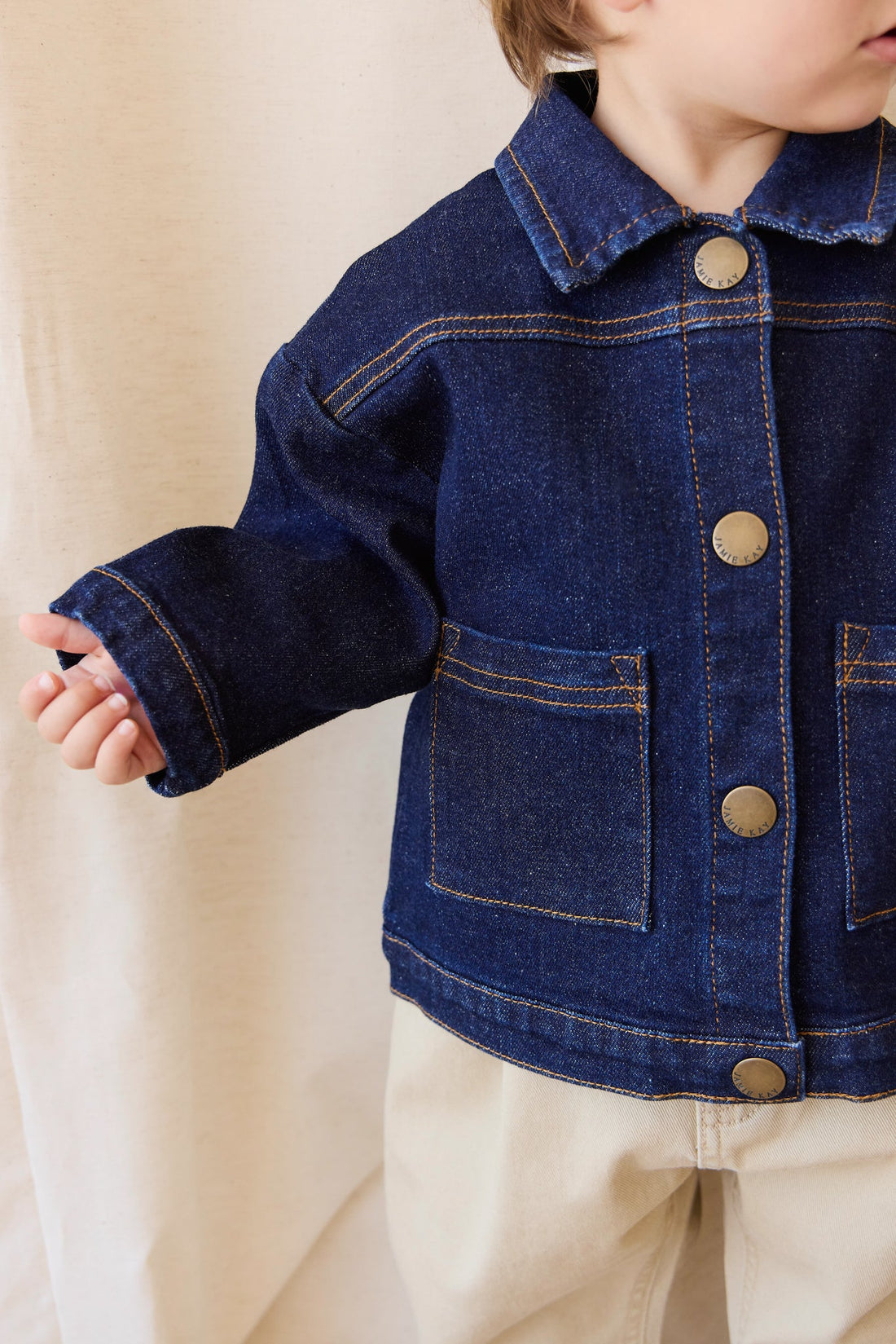 Marty Jacket - Mid Indigo Denim Childrens Pant from Jamie Kay Australia