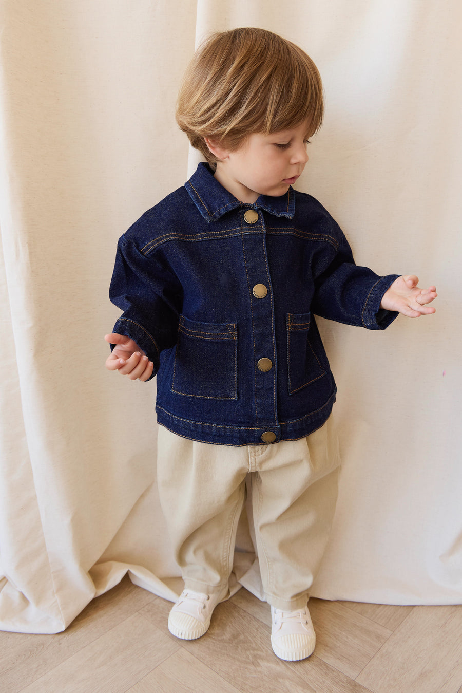 Marty Jacket - Mid Indigo Denim Childrens Pant from Jamie Kay Australia