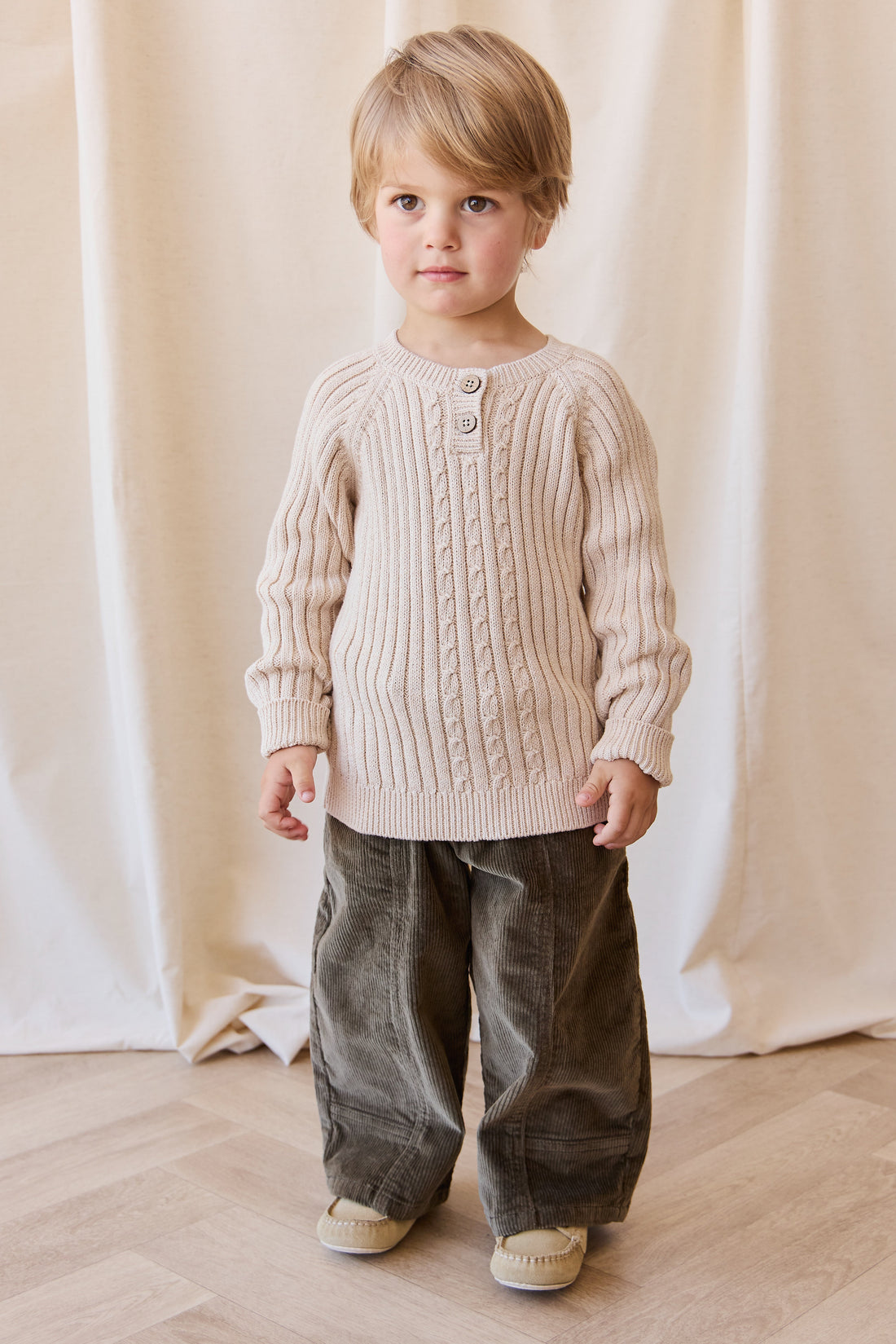 Nathaniel Jumper - Oatmeal Marle Childrens Jumper from Jamie Kay Australia