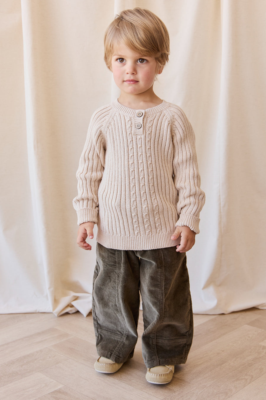Nathaniel Jumper - Oatmeal Marle Childrens Jumper from Jamie Kay Australia