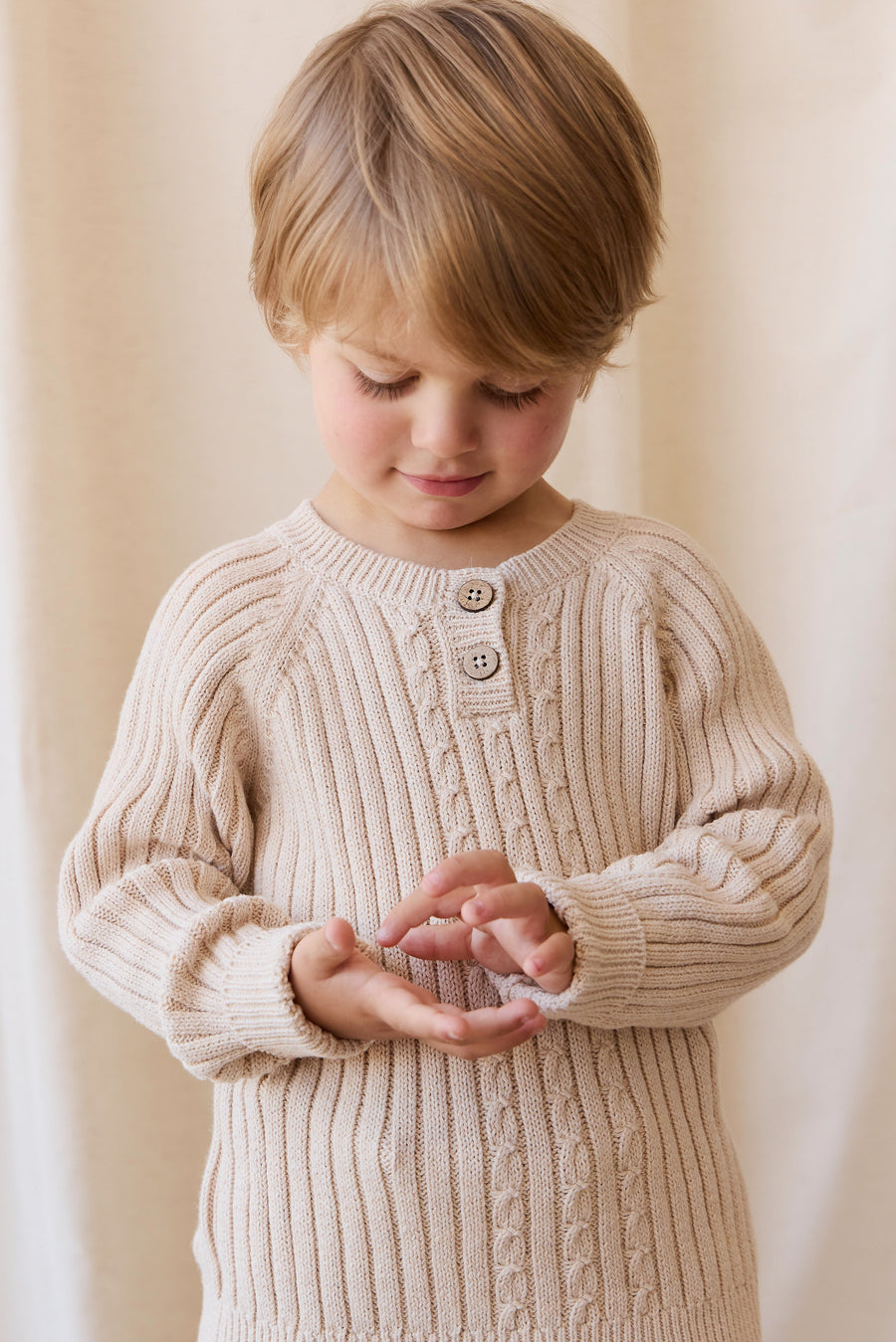 Nathaniel Jumper - Oatmeal Marle Childrens Jumper from Jamie Kay Australia