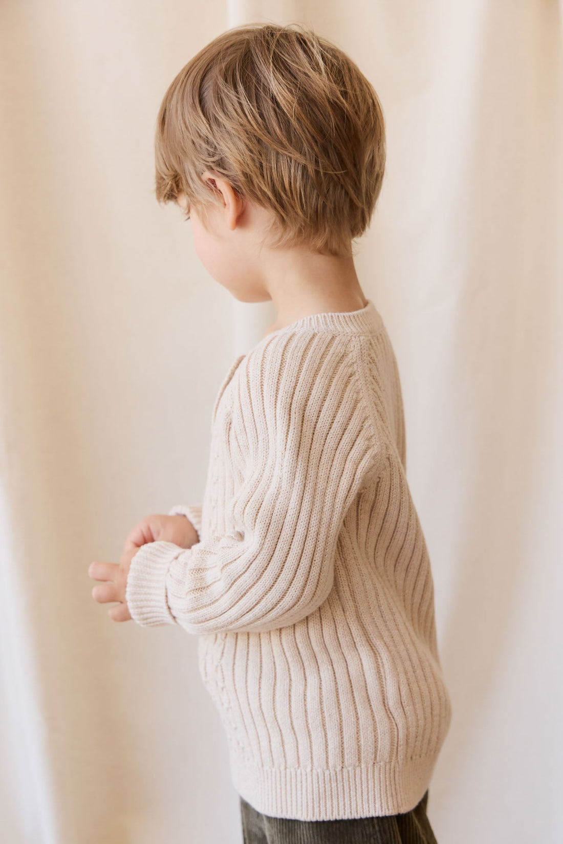 Nathaniel Jumper - Oatmeal Marle Childrens Jumper from Jamie Kay Australia