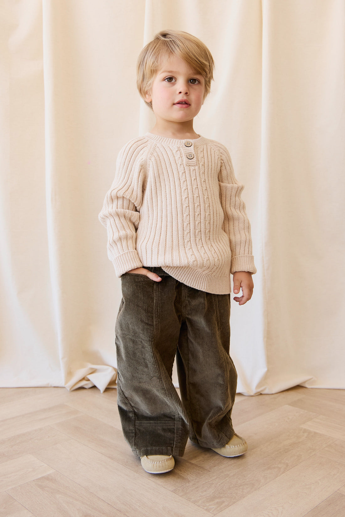 Nathaniel Jumper - Oatmeal Marle Childrens Jumper from Jamie Kay Australia