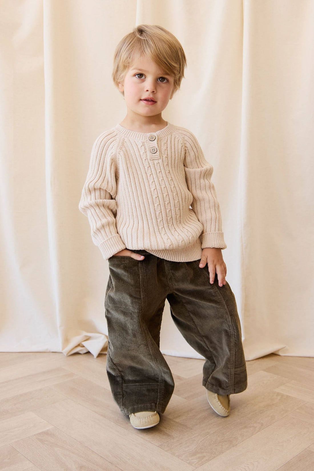 Nathaniel Jumper - Oatmeal Marle Childrens Jumper from Jamie Kay Australia
