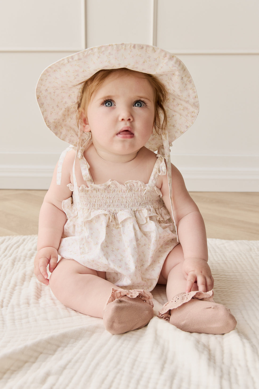 Organic Cotton Cleo Playsuit - Aries Mauve Childrens Playsuit from Jamie Kay Australia
