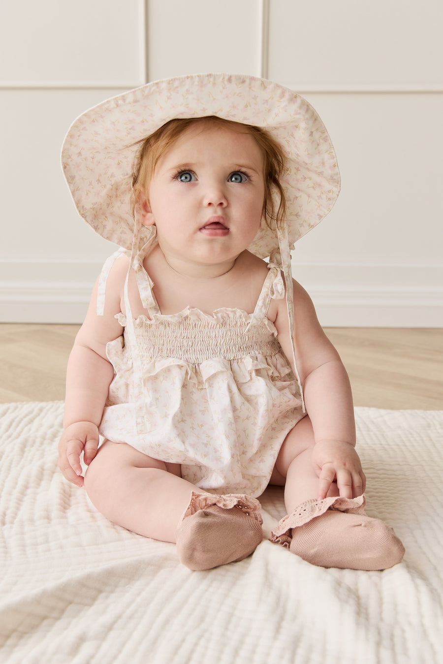 Organic Cotton Cleo Playsuit - Aries Mauve Childrens Playsuit from Jamie Kay Australia