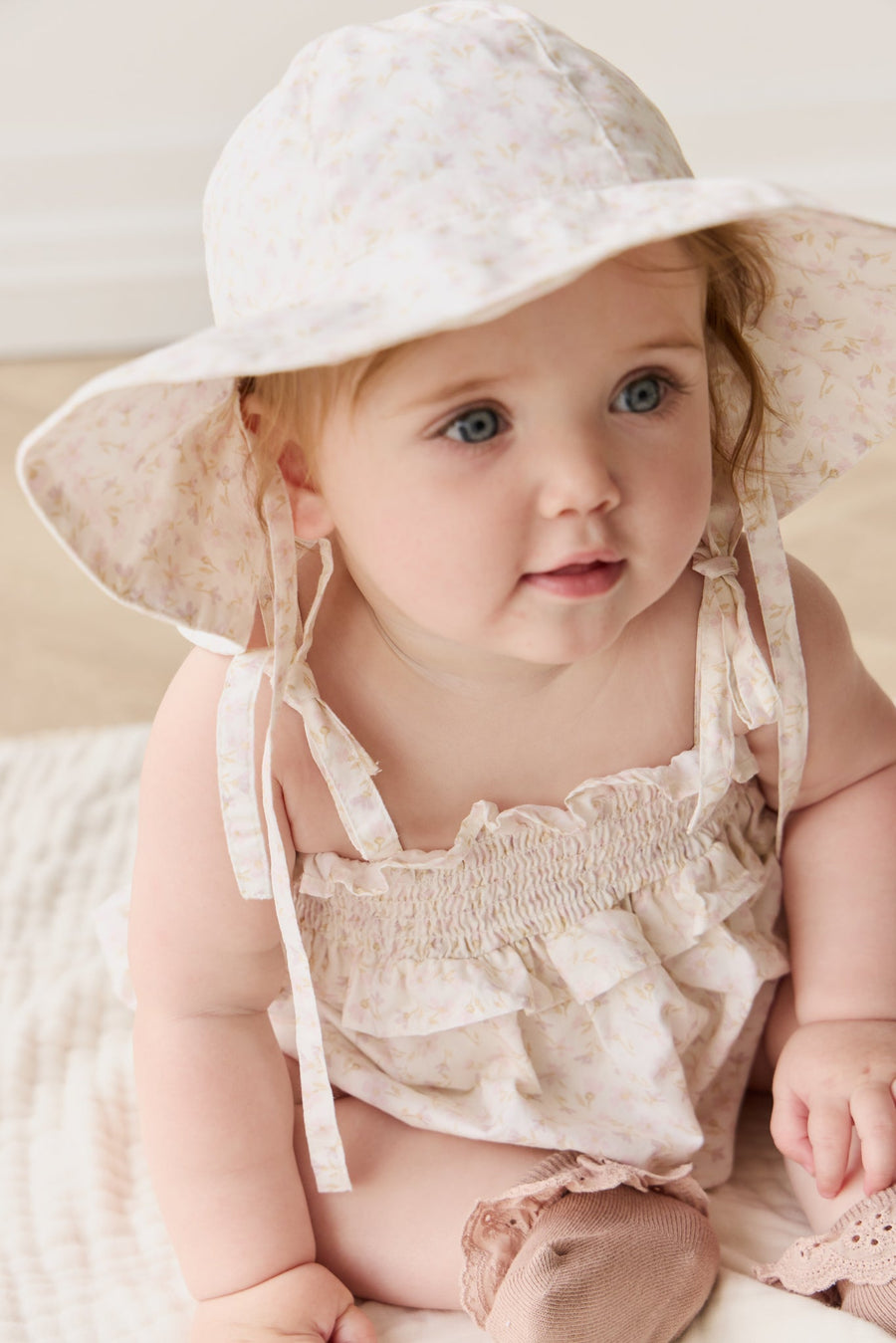 Organic Cotton Noelle Hat - Aries Mauve Childrens Hat from Jamie Kay Australia