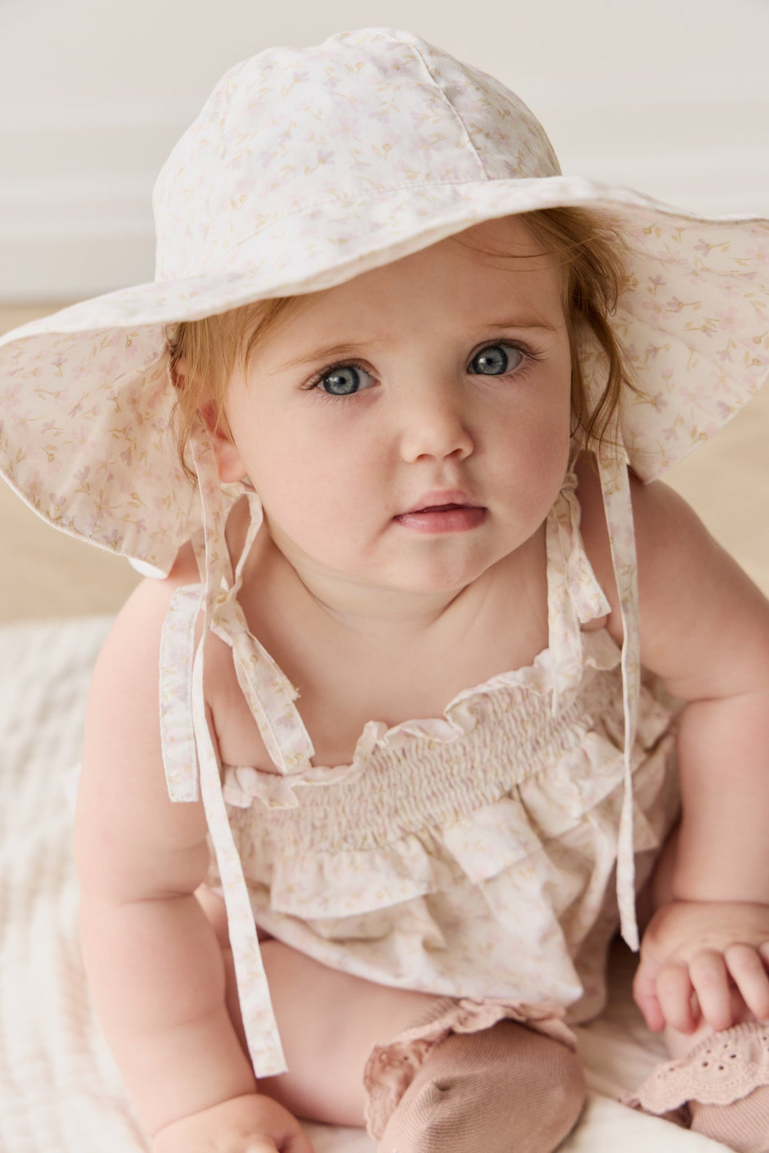 Organic Cotton Noelle Hat - Aries Mauve Childrens Hat from Jamie Kay Australia