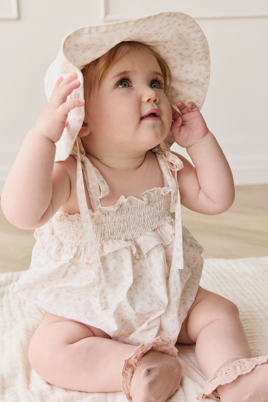 Organic Cotton Cleo Playsuit - Aries Mauve Childrens Playsuit from Jamie Kay Australia