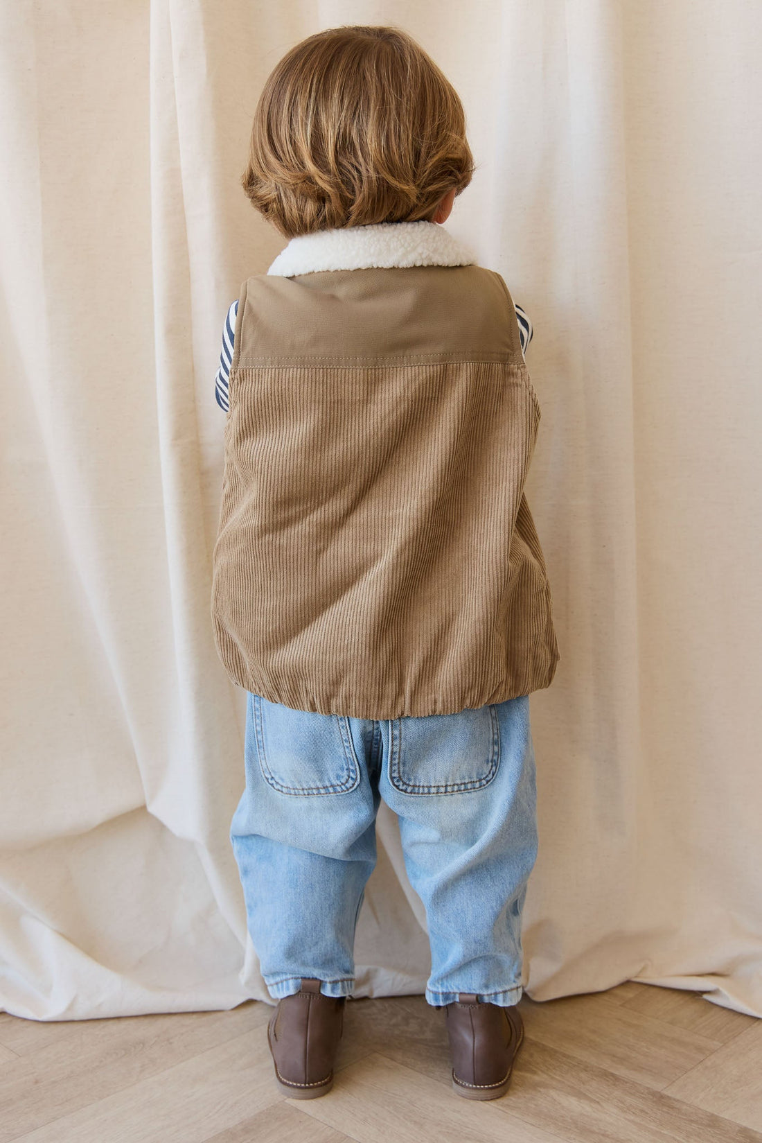 Spencer Vest - Brioche/Pecan Childrens Top from Jamie Kay Australia