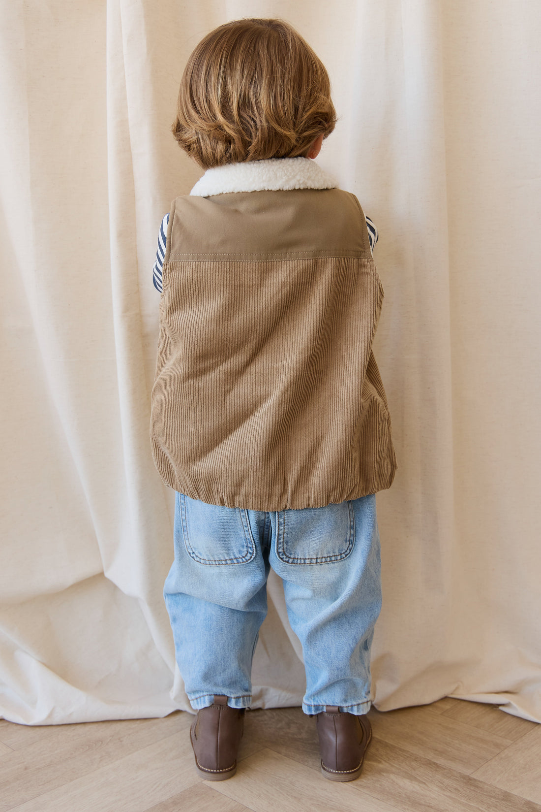 Spencer Vest - Brioche/Pecan Childrens Top from Jamie Kay Australia