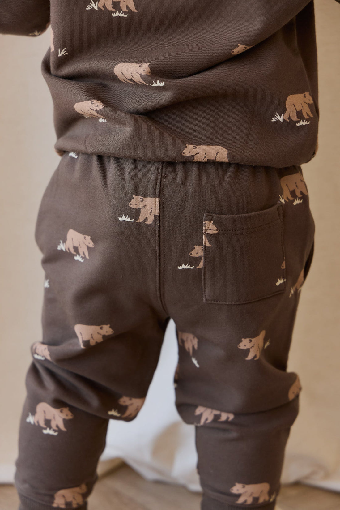 Organic Cotton Dominic Track Pant - Bear Buddies Canteen Childrens Pant from Jamie Kay Australia
